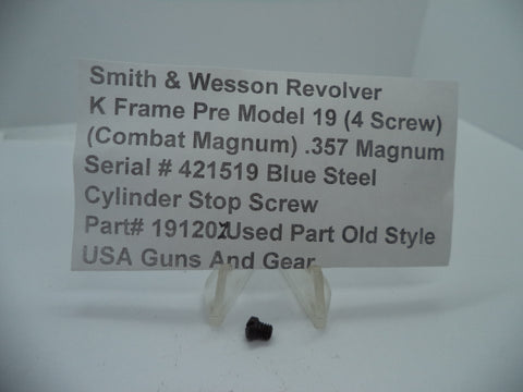 19120Z S&W K Pre-Model 19 (4 Screw) Combat Magnum Cylinder Stop Screw Blue