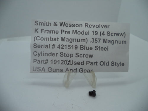 19120Z S&W K Pre-Model 19 (4 Screw) Combat Magnum Cylinder Stop Screw Blue