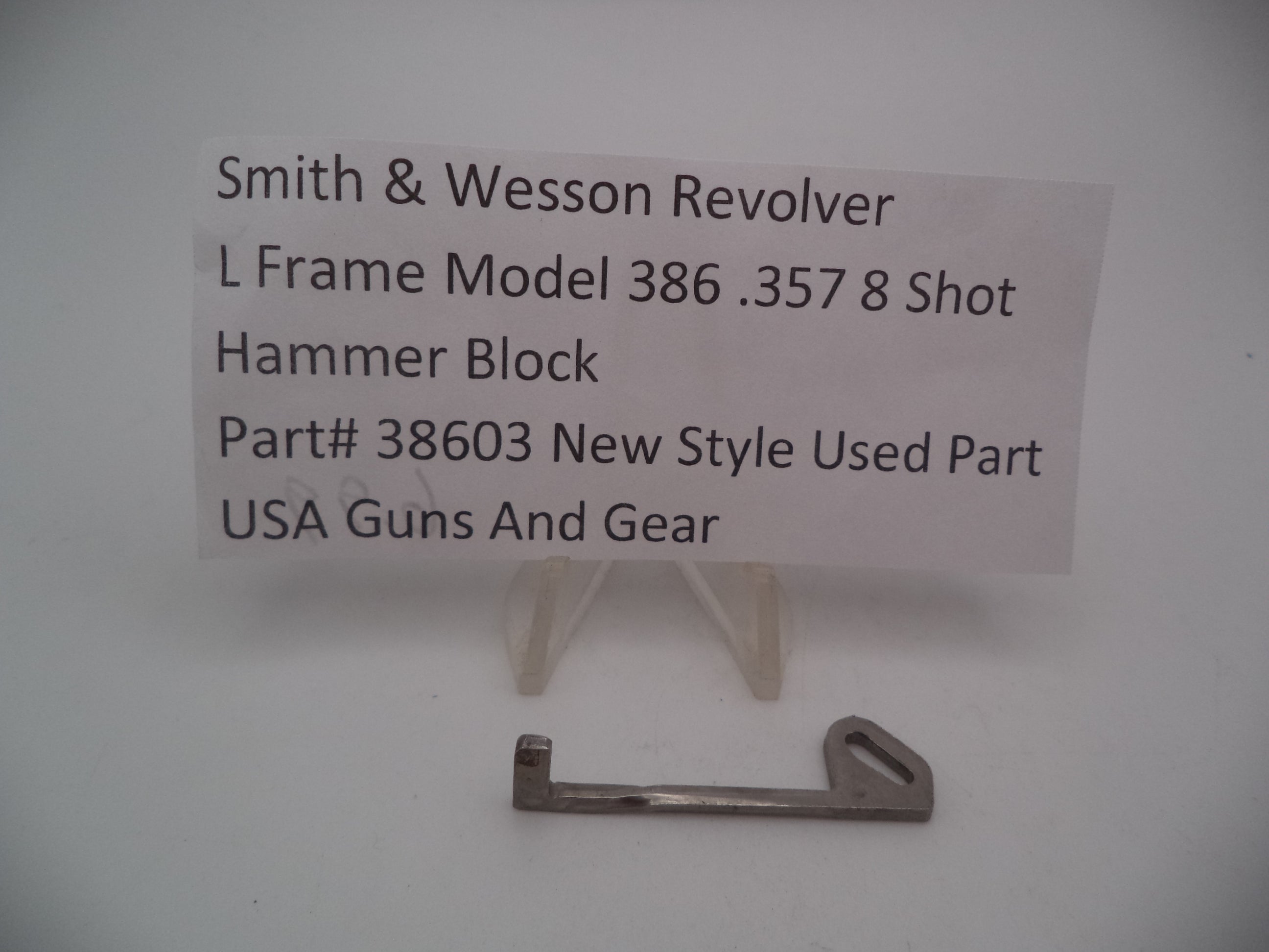 Smith & Wesson Revolver L Frame Model 386 8 Shot Hammer Block .357 38603