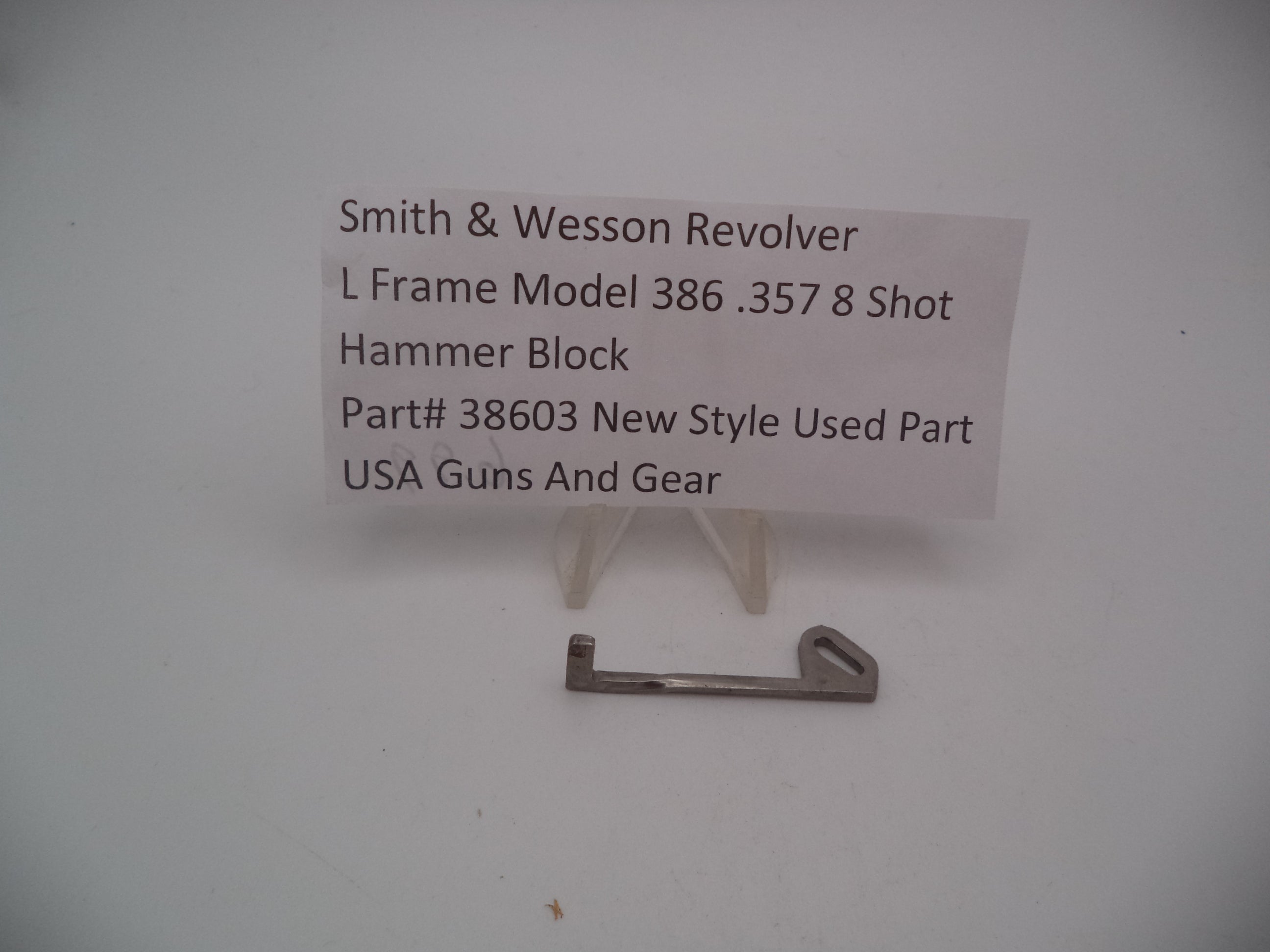 Smith & Wesson Revolver L Frame Model 386 8 Shot Hammer Block .357 38603