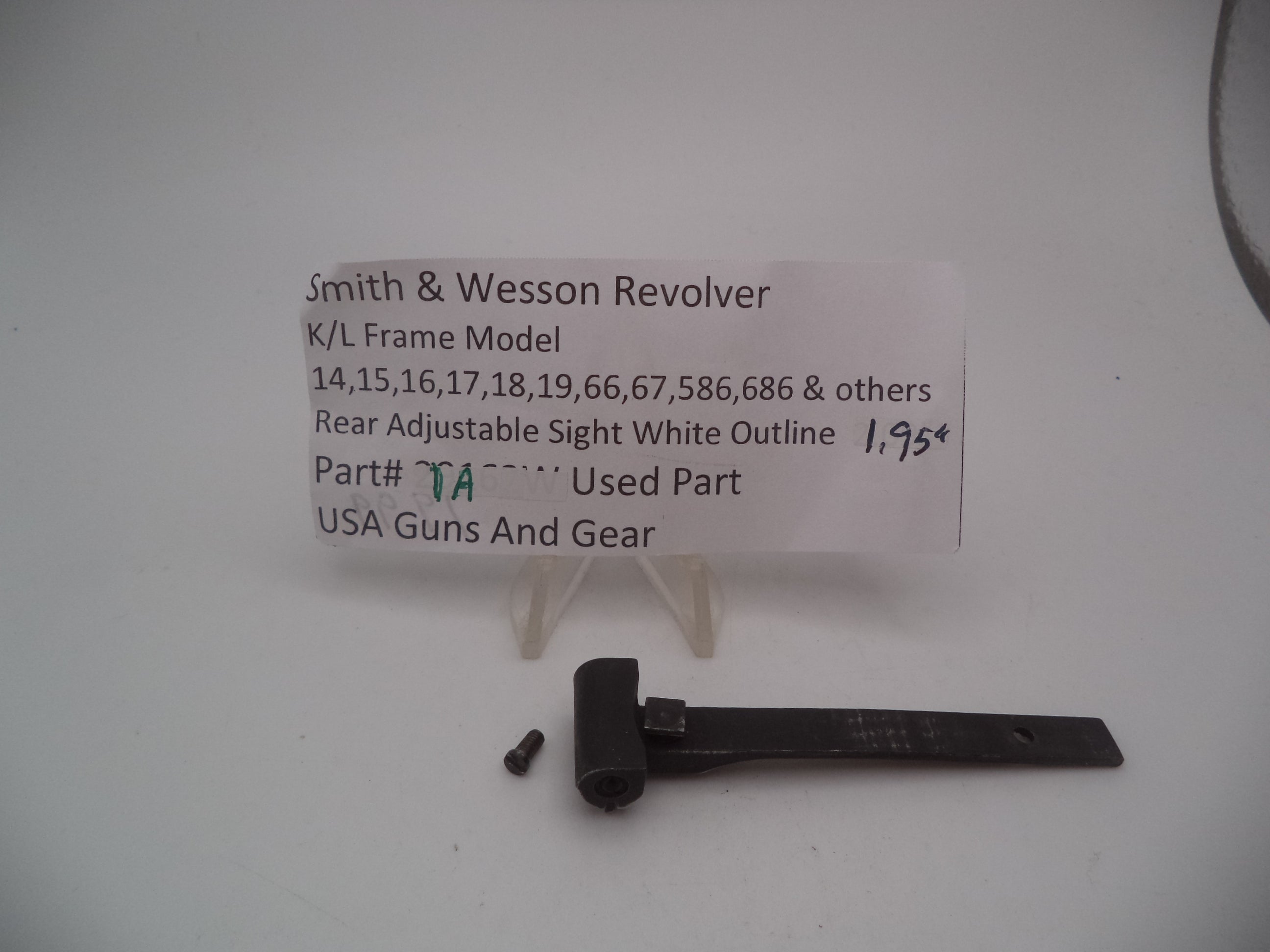 TA  Smith & Wesson K& L Frame Multi-Models Rear Adjustable Sight 1.95"
