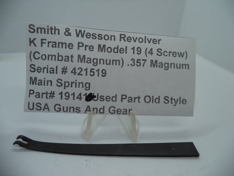 19141G S&W K Pre Model 19 (4 Screw) Combat Magnum Main Spring .357 Magnum