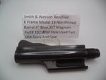 1921A Smith & Wesson K Frame Model 19 Used 4" Non Pinned Barrel  .357 Mag Blue