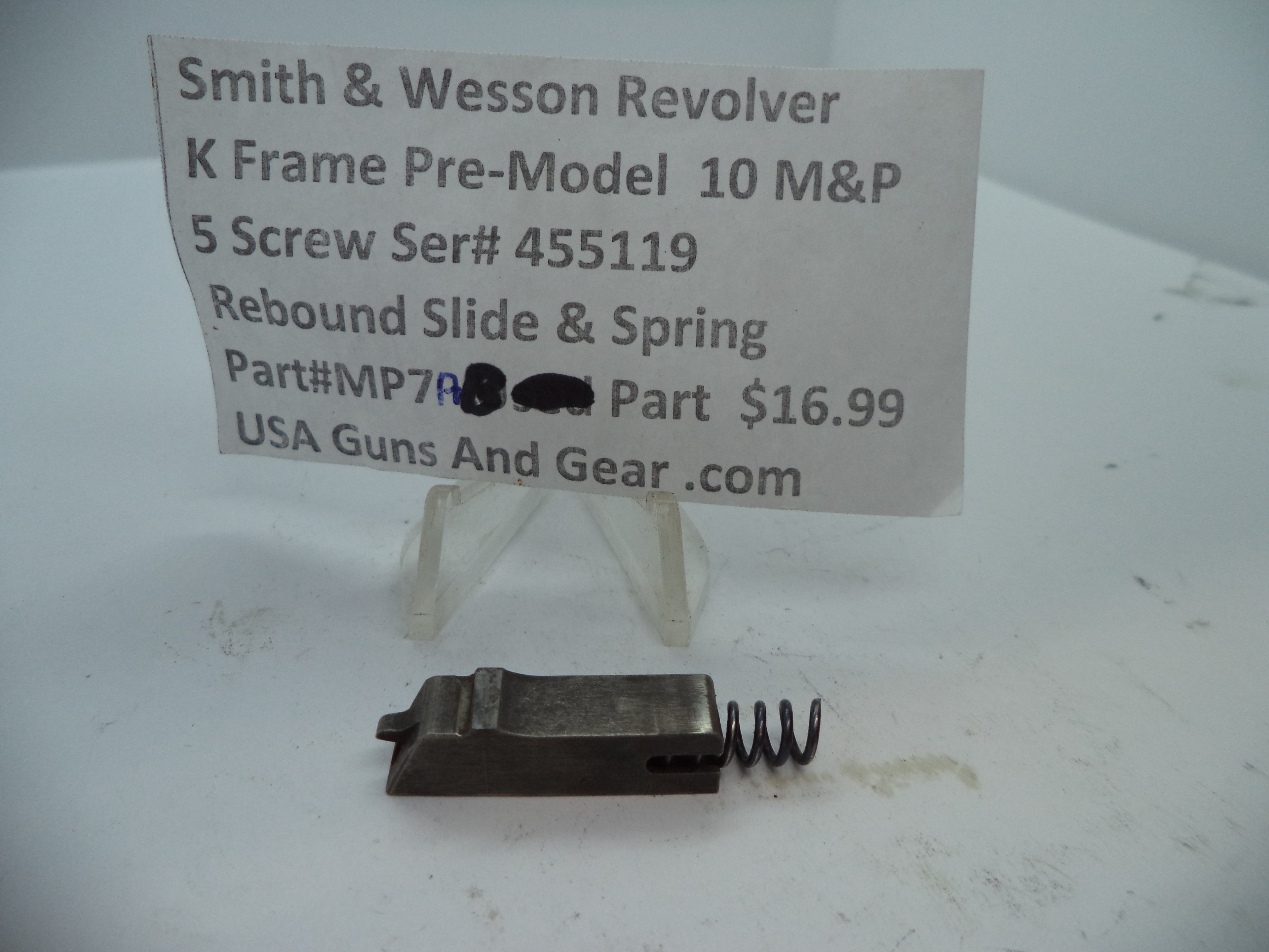 MP7AB S&W K Pre-Model 10 M&P 5 Screw Rebound Slide & Spring Used