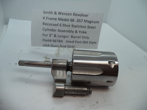 6678A Smith & Wesson K Model 66 Cylinder & Yoke S .357 Magnum Used