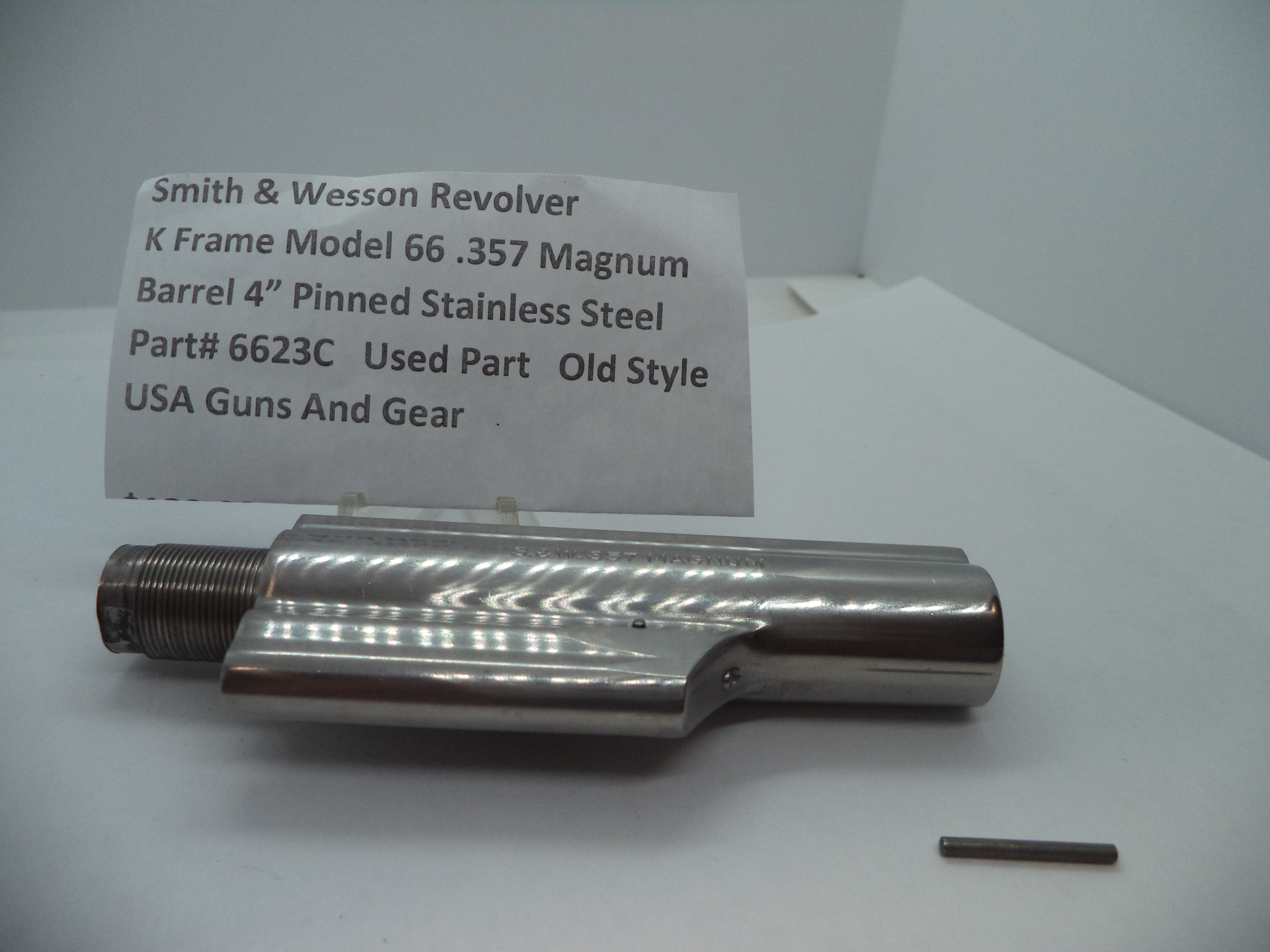 6623C Smith & Wesson K Model 66 Pinned 4" Barrel .357 Magnum Used