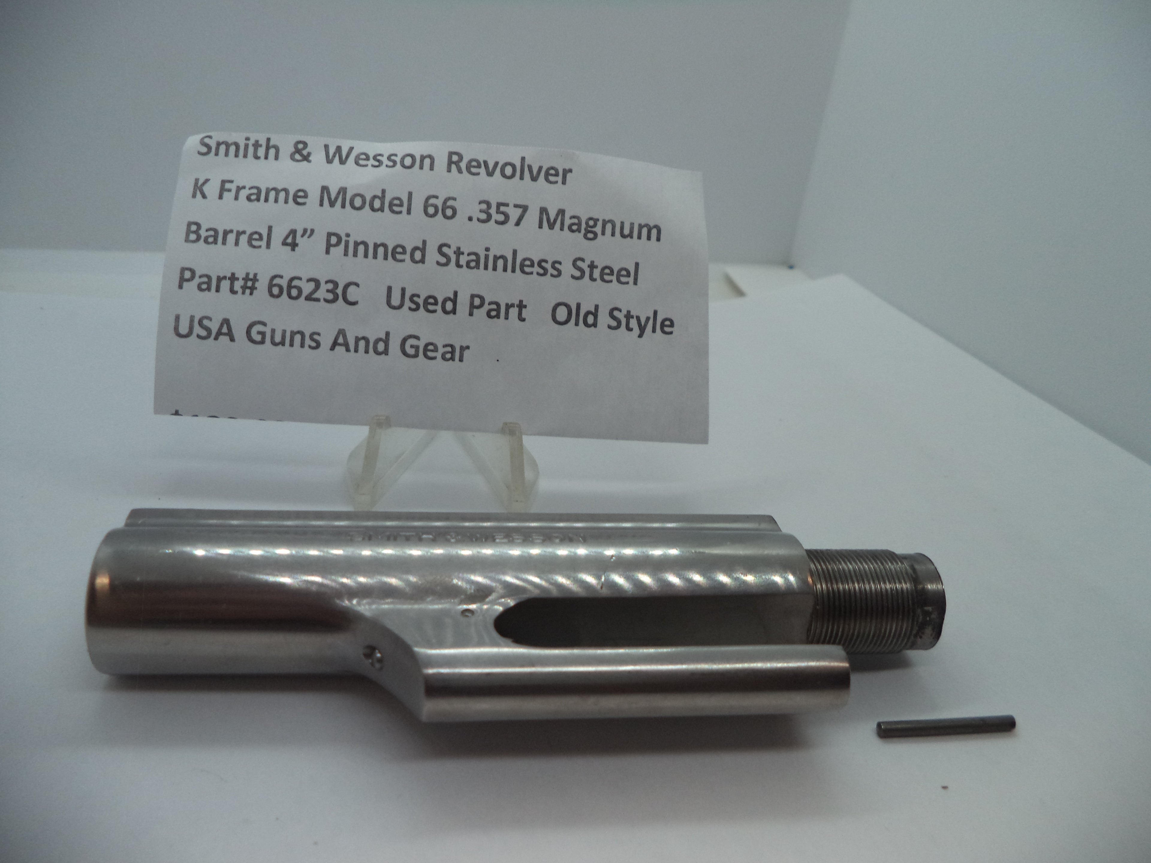 6623C Smith & Wesson K Model 66 Pinned 4" Barrel .357 Magnum Used