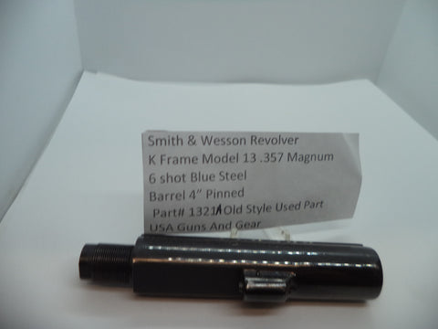 1321A Smith & Wesson K Frame Model 13 Barrel 4" Pinned Blue .357 Magnum