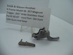 66107 S&W K Model 66 Trigger .265" Wide Stainless .357 Magnum Used