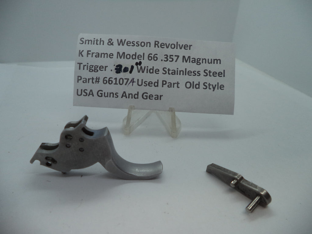 66107A S&W K Model 66 Trigger .301" Wide Stainless .357 Magnum Used