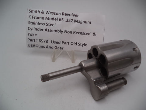 6578 S&W K Frame Model 65 Cylinder Assembly & Yoke .357 Non Recessed