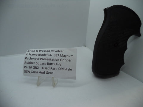 GR2 Smith & Wesson K Model 66 Pachmayr Gripper Rubber Square Butt .357 Magnum