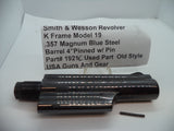 1921C S&W Revolver K Frame Model 19 .357 Magnum Barrel 4"  Pinned w/Pin Blue Steel
