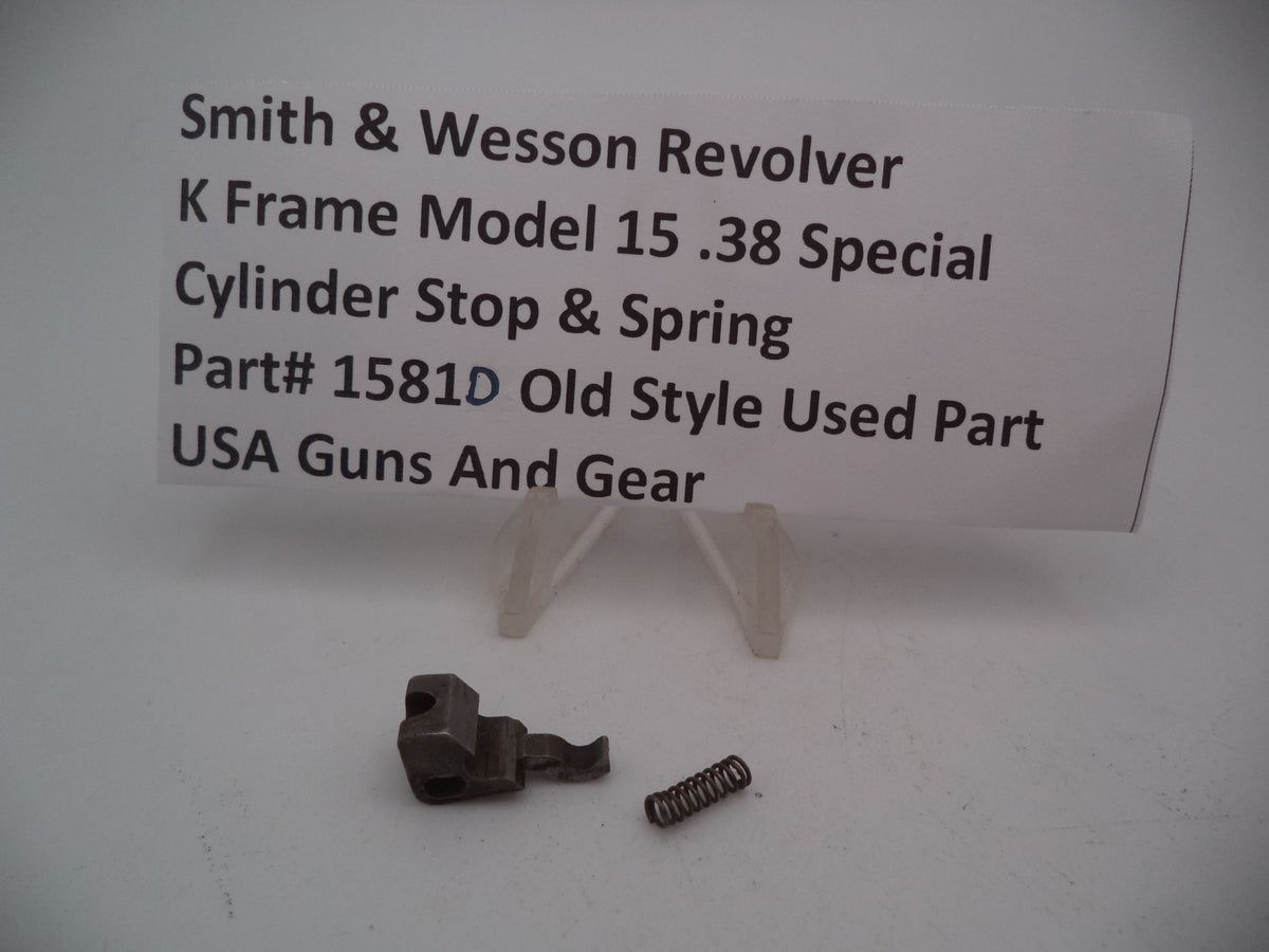 Smith & Wesson 1581D S&W K Frame Model 15 Cylinder Stop and Spring .38 Special Part 000000000