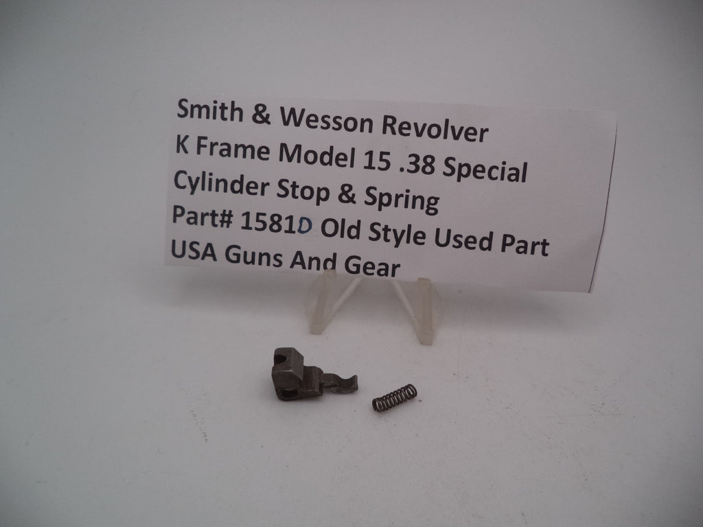 Smith & Wesson 1581D S&W K Frame Model 15 Cylinder Stop and Spring .38 Special Part 000000000