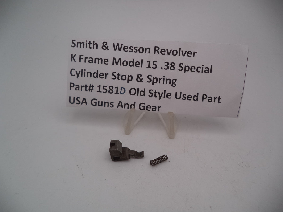 Smith & Wesson 1581D S&W K Frame Model 15 Cylinder Stop and Spring .38 Special Part 000000000