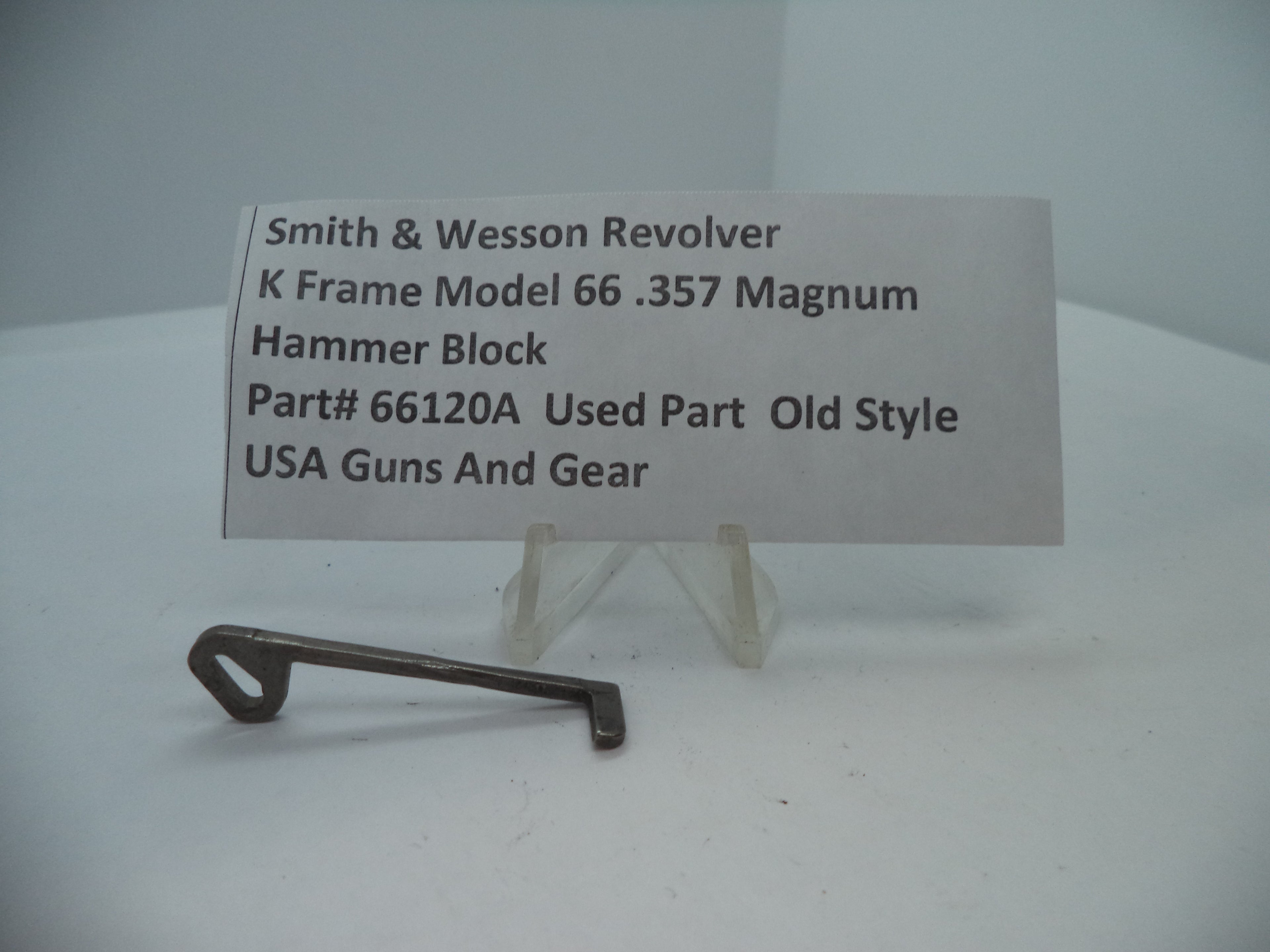 66120A Smith & Wesson K Model 66 Hammer Block .357 Magnum Used Part