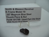 19179B Smith & Wesson K Frame Model 19 Blue Thumb Piece & Nut .357 Magnum