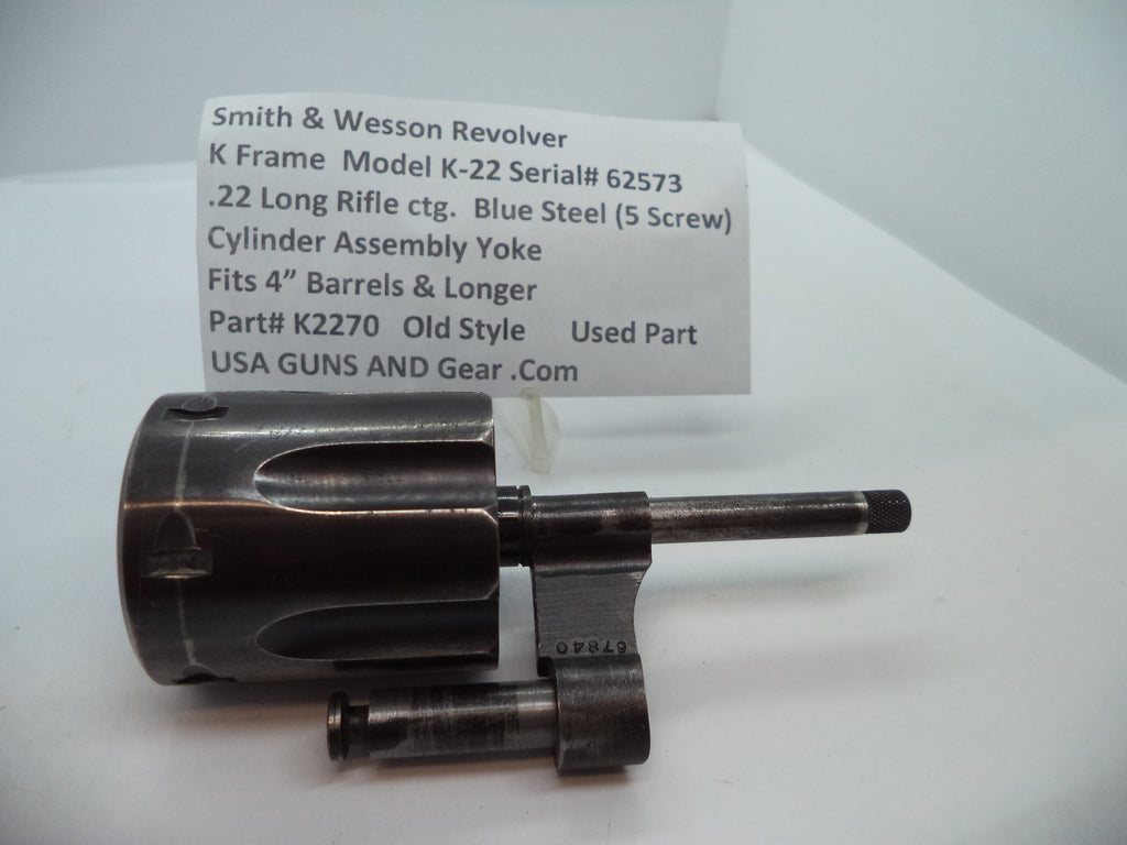 Smith & Wesson K-22 Cylinder Assembly with Yoke - .22 LR - K2270 - Used