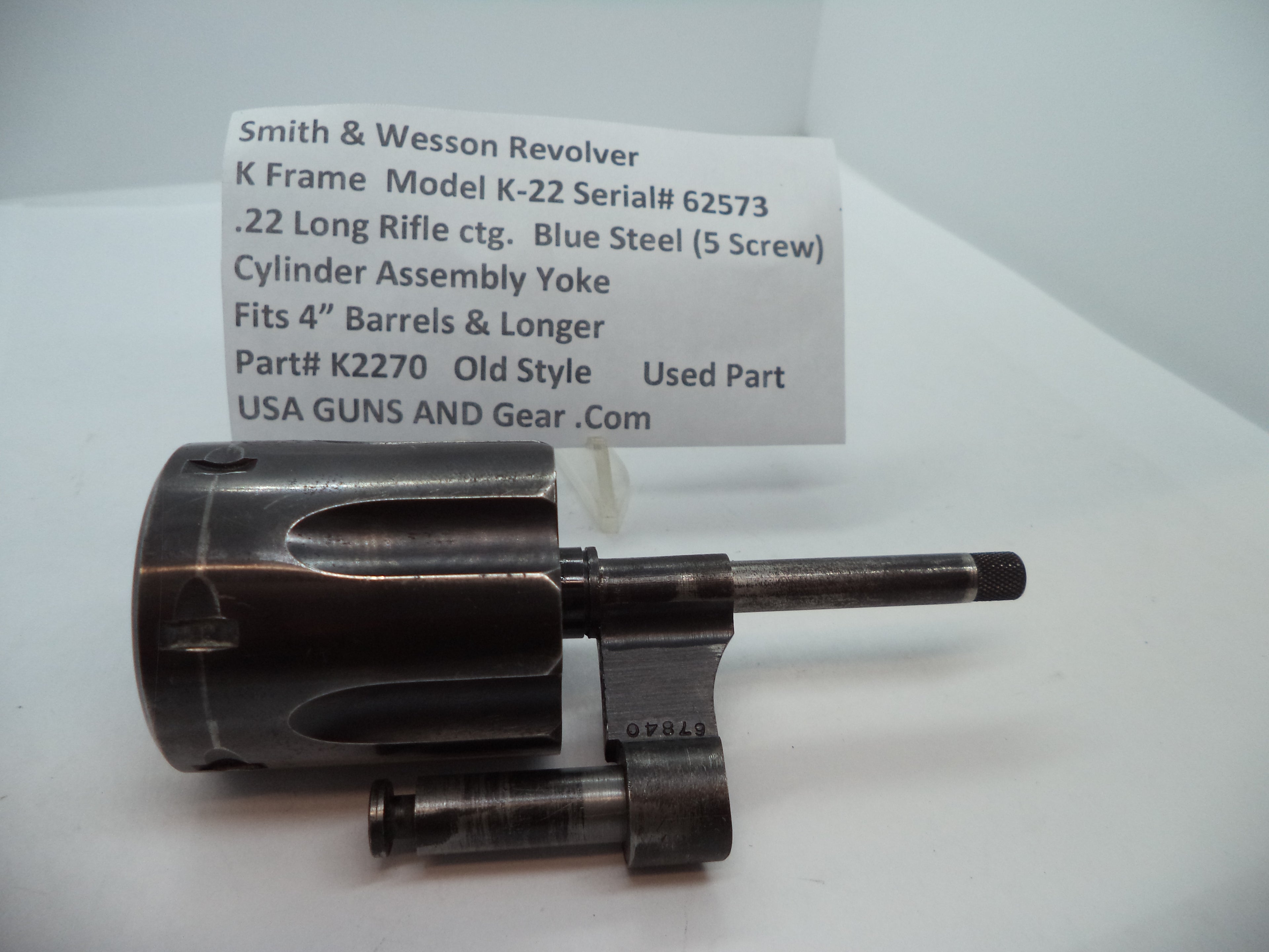 Smith & Wesson K-22 Cylinder Assembly with Yoke - .22 LR - K2270 - Used