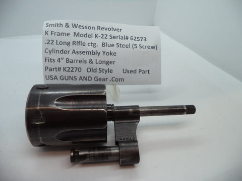 K2270 Smith & Wesson K Model K-22  Cylinder Assembly Yoke .22 Long Rifle ctg.