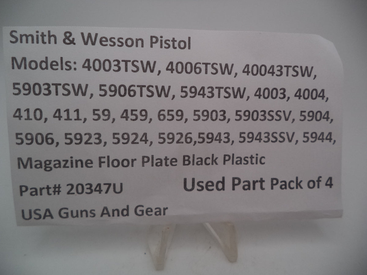 Smith & Wesson S&W Magazine Floor Plate 20347U - Model 5904 410 59 4-Pack Used Part 20347U