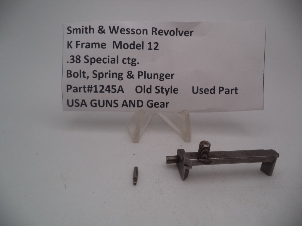 1245A S&W Used K Frame Model 12 Bolt Spring & Plunger .38 Special