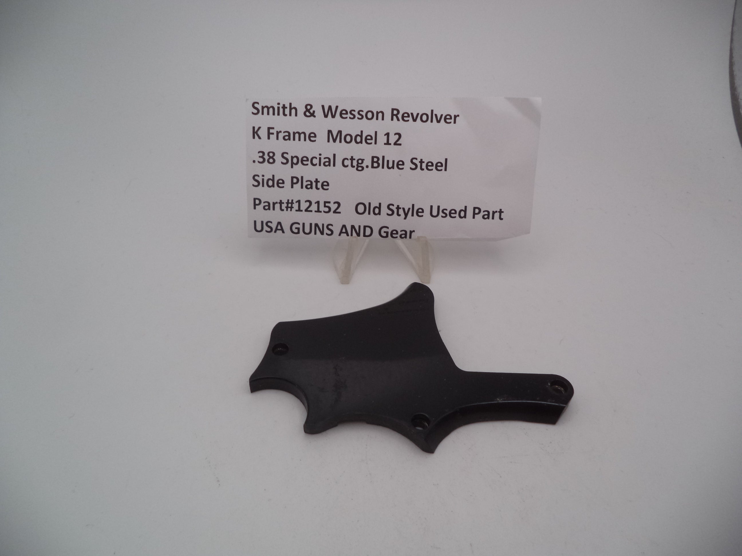 12152 Smith & Wesson K Frame Model 12 Blued Side Plate .38 Special