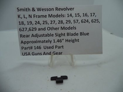 146 S&W K,L,N Frame Models 14 -19, 24,25,27,28,29, Rear Sight Blade