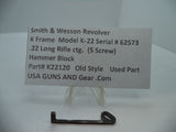 K22120 Smith & Wesson K Model K-22 Used Hammer Block .22 Long Rifle ctg.