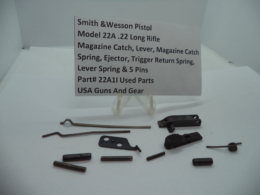 22A1I S&W Pistol Model 22A .22 LR Magazine Catch, Lever, Magazine Catch Spring, Ejector, Trigger Return Spring..