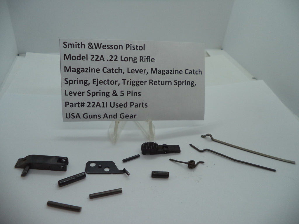 22A1I S&W Pistol Model 22A .22 LR Magazine Catch, Lever, Magazine Catch Spring, Ejector, Trigger Return Spring..