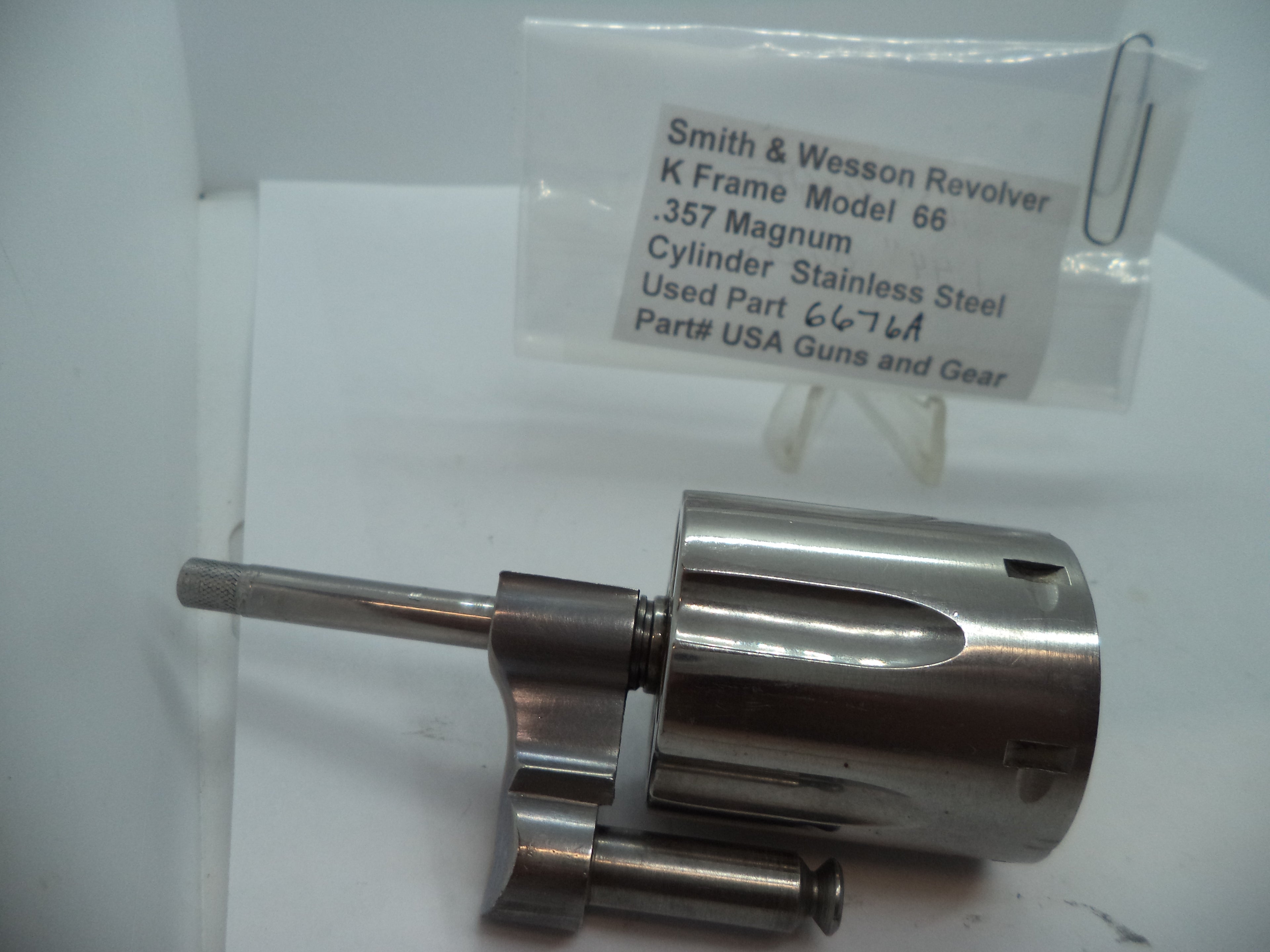 6676A Smith & Wesson K Model 66 Cylinder Stainless Steel .357 Magnum