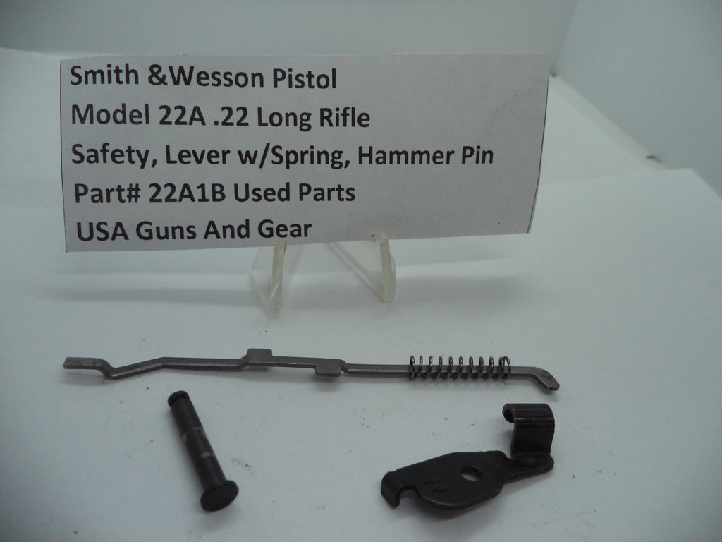 22A1B S&W Pistol Model 22A .22 LR Safety, Lever w/Spring, Hammer Pin  Used Part
