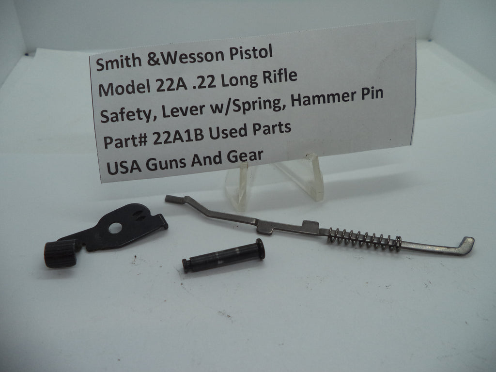 22A1B S&W Pistol Model 22A .22 LR Safety, Lever w/Spring, Hammer Pin  Used Part