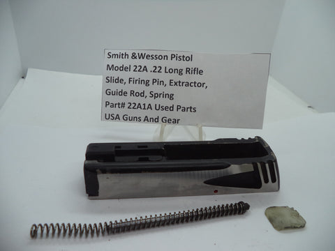22A1A S&W Pistol Model 22A .22 LR Slide, Firing Pin, Extractor, Guide Rod, Spring Used