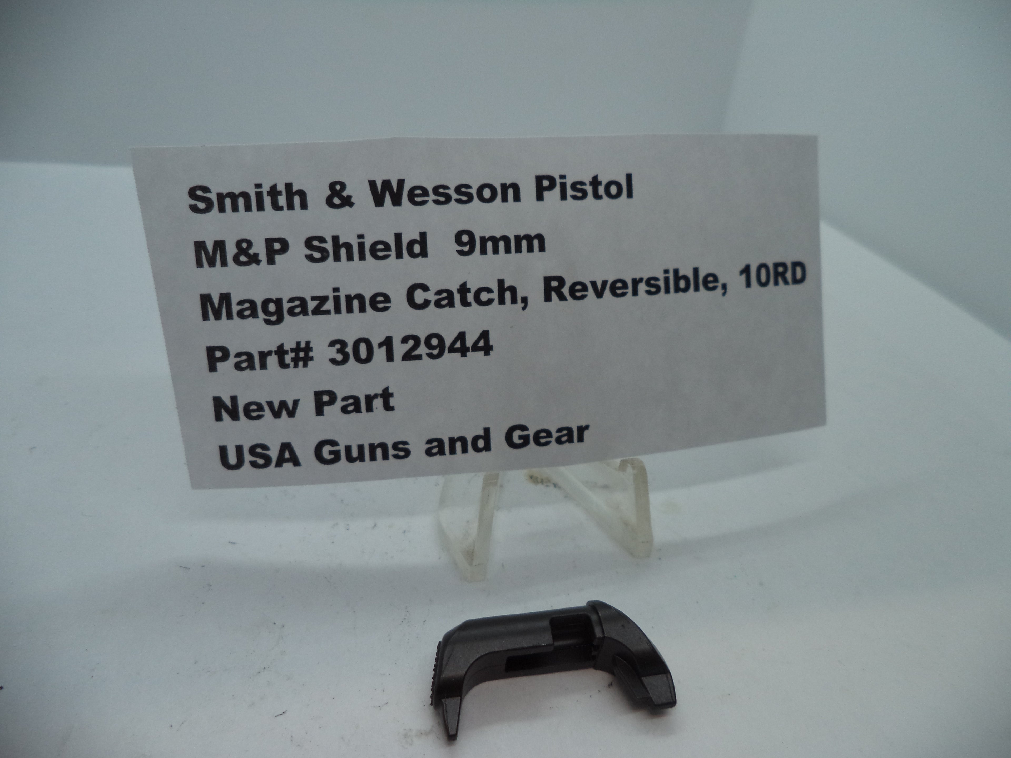Smith & Wesson Pistol M&P Shield Magazine Catch 9mm New Part 3012944