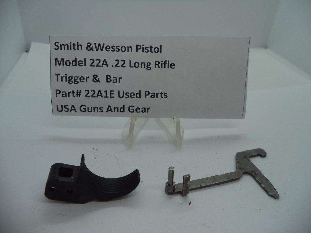 22A1E S&W Pistol Model 22A .22 Long Rifle Trigger & Bar Used Part