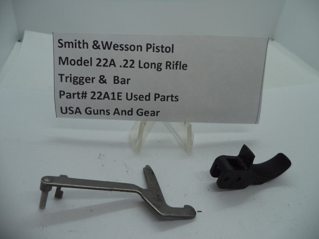 22A1E S&W Pistol Model 22A .22 Long Rifle Trigger & Bar Used Part