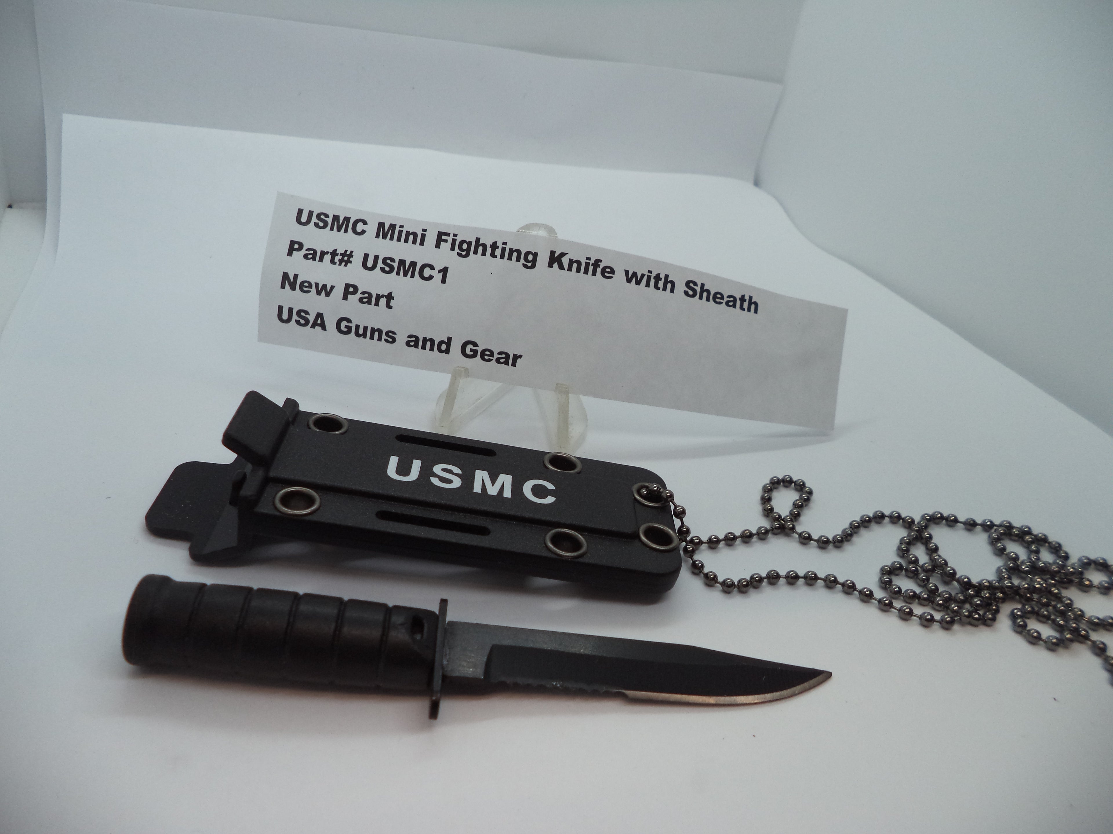 USMC1 USMC Mini Fighting Knife with Sheath / Boxcutter  New Part