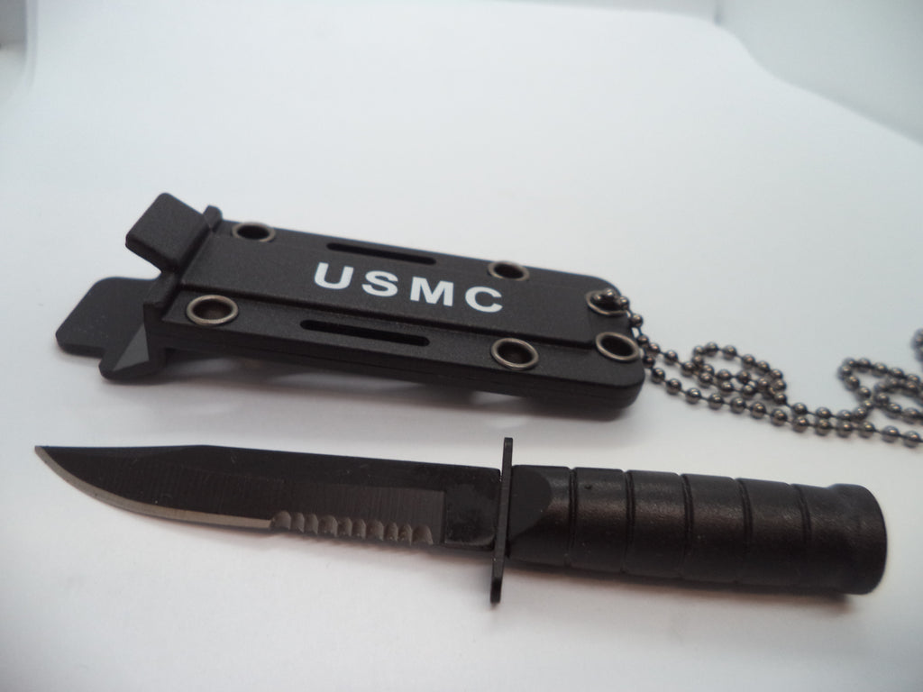 USMC1 USMC Mini Fighting Knife with Sheath / Boxcutter  New Part
