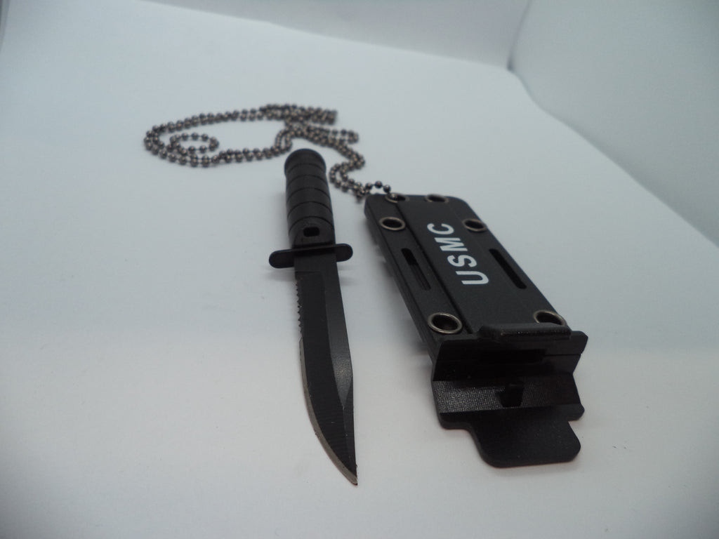USMC1 USMC Mini Fighting Knife with Sheath / Boxcutter  New Part