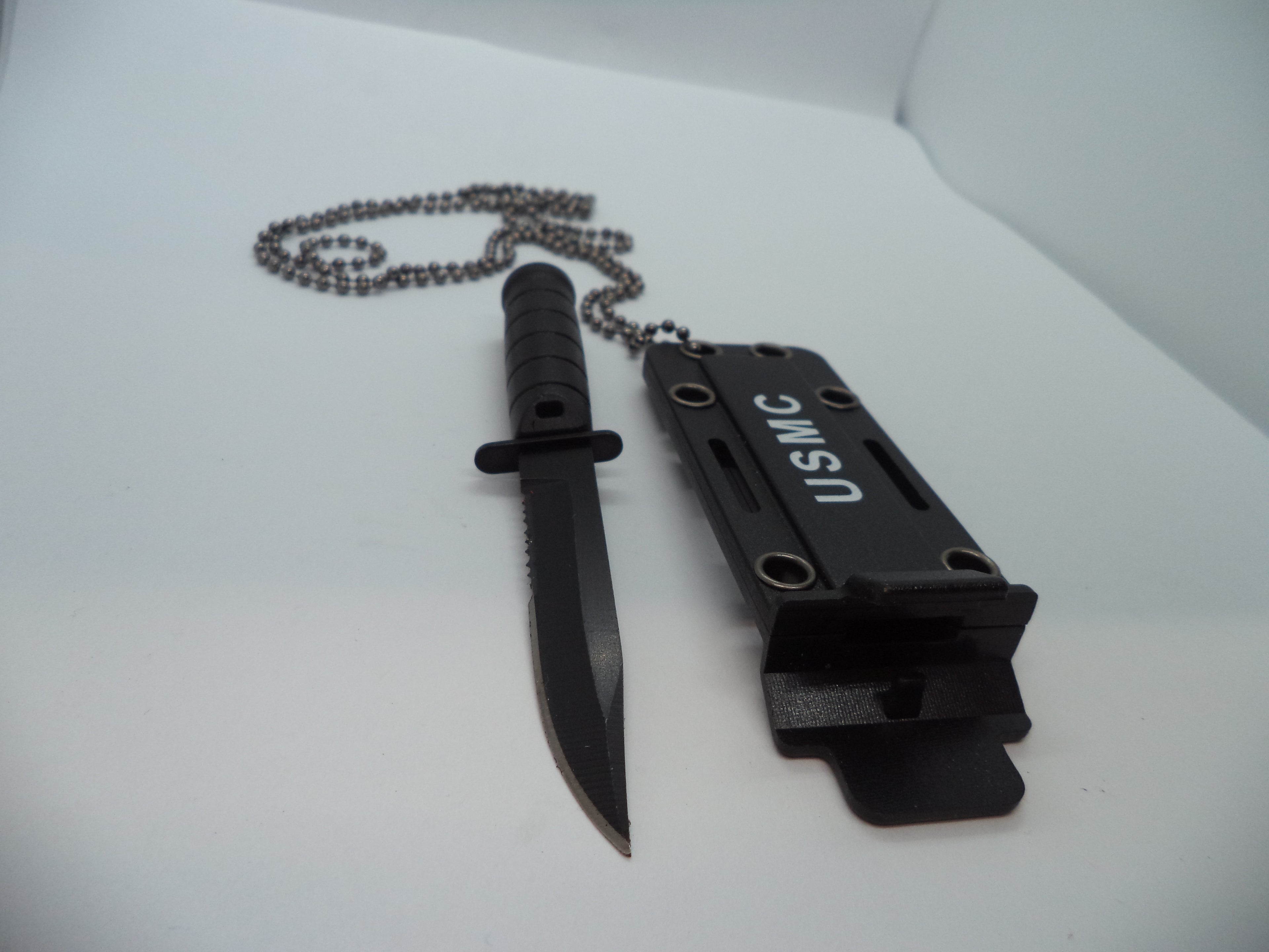 USMC1 USMC Mini Fighting Knife with Sheath / Boxcutter  New Part