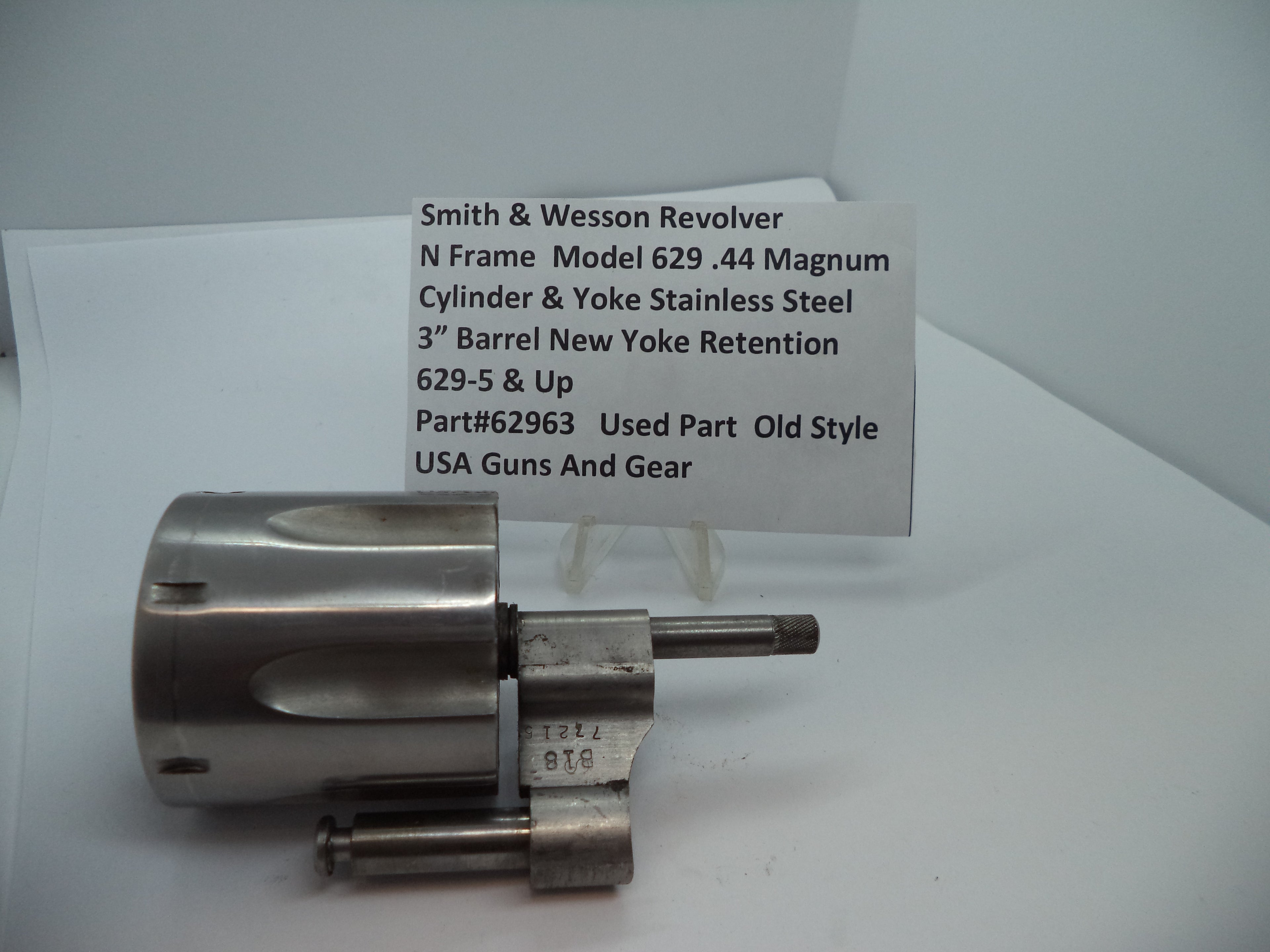 62963 Smith & Wesson N Model 629 Cylinder & Yoke .44 Magnum Used Part