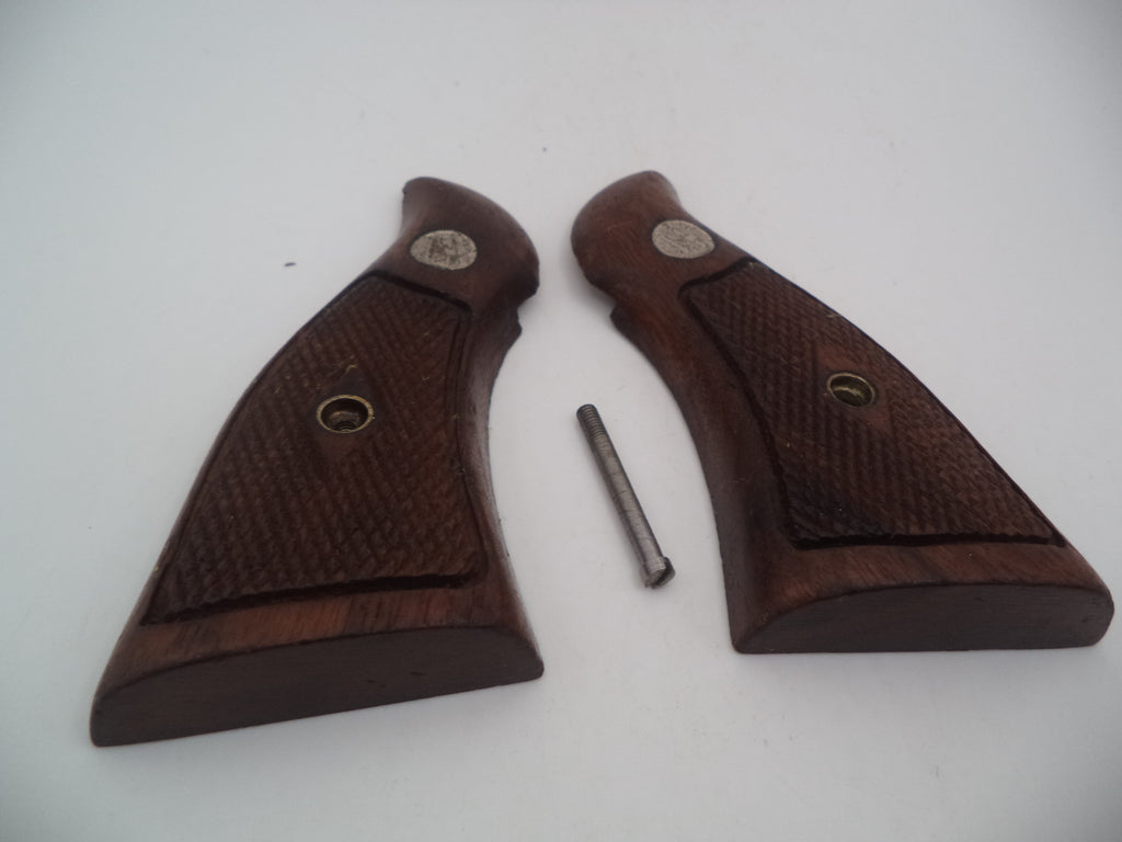 Smith & Wesson K & L Frame Vintage Wood Service Grips - Square Butt Only - Used OEM Part GA14