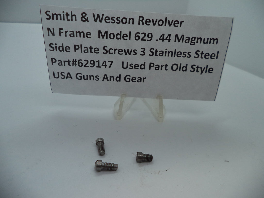 Smith & Wesson Model 629 Side Plate Screws (Set of 3) - N Frame .44 Magnum - Stainless Steel Used OEM Part
