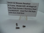 629147 Smith & Wesson N Model 629 Side Plate Screws(3) .44 Magnum Used