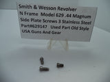 629147 Smith & Wesson N Model 629 Side Plate Screws(3) .44 Magnum Used