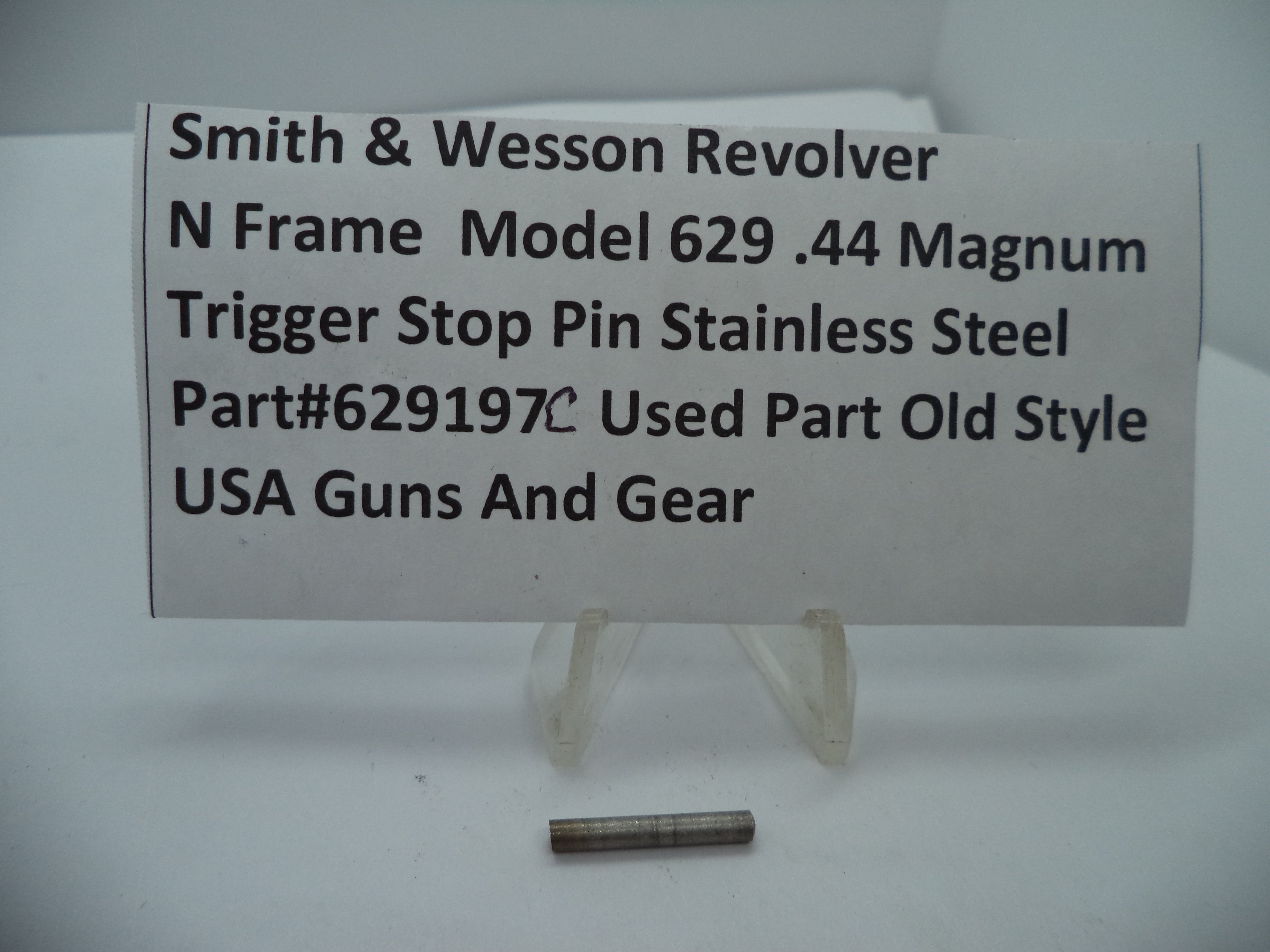S&W Revolver N Frame Model 629 Trigger Stop Pin .44 Magnum Used – USA ...