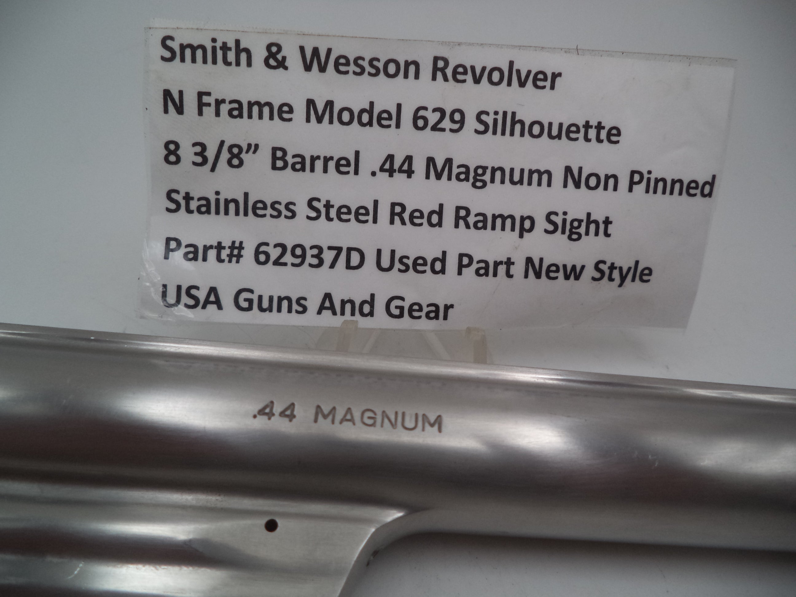 Smith & Wesson N Frame Model 629 Silhouette 8 3/8" Non-Pinned Barrel .44 Magnum Stainless - 62937D